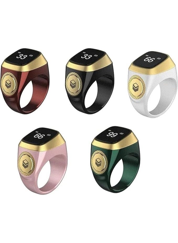 إيكيبلا خاتم تسبيح رقمي للمسلمين من اي قبلة، (18 ملم، أبيض) - Image 2