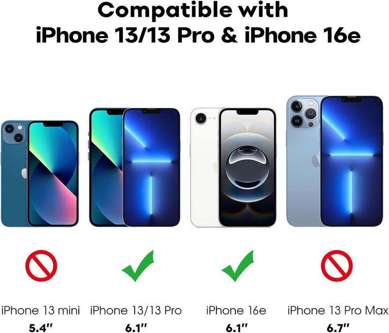 Jetech Privacy Full Coverage Screen Protector for iPhone 16e 2025, iPhone 13/13 Pro 6.1-Inch, Anti-Spy Tempered Glass Film, Edge to Edge Protection Case-Friendly, 2-Pack - Image 2