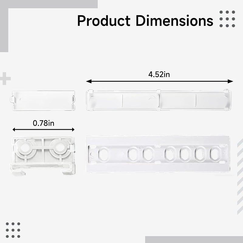 Refrigerator Drawer Slides, Universal Fridge Freezer Mounting Kit, 4.5 in, Compatible with Midea Beko Ascoli Electrolux - Image 3