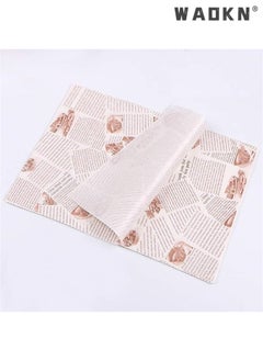WAOKN 100-Piece Set of Extra-Long Wax Baking Papers，Disposable, Oil-Resistant & Greaseproof Square Sheets for Enhanced Food Packaging - Ideal Food Tray Liners for Hamburger, Cake, Bread, Sandwich & More - Perfect for Kitchen Use & Ensuring Cleanliness and Convenience  - Image 1
