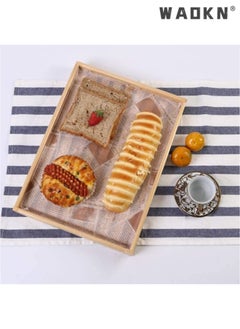 WAOKN 100-Piece Set of Extra-Long Wax Baking Papers，Disposable, Oil-Resistant & Greaseproof Square Sheets for Enhanced Food Packaging - Ideal Food Tray Liners for Hamburger, Cake, Bread, Sandwich & More - Perfect for Kitchen Use & Ensuring Cleanliness and Convenience  - Image 4