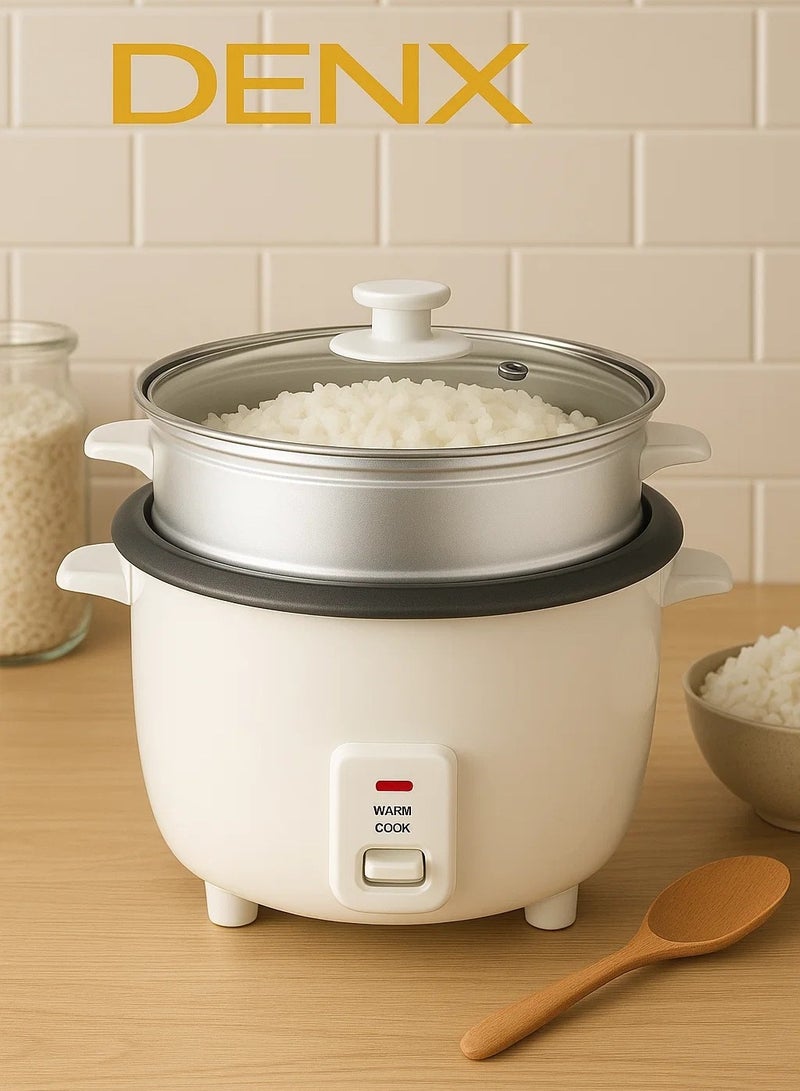 Denx Denx 350W Smart Electric Rice Cooker (0.6L) – Mini Energy-Efficient Rice Steamer & Soup Maker for Home, Dorm, or Travel Use - Image 1
