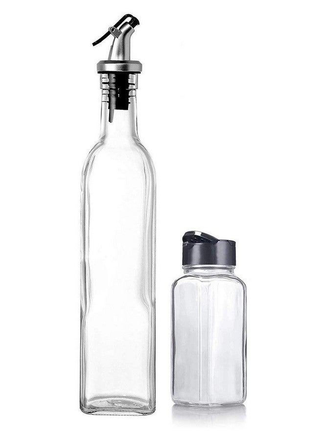 Ash & Roh® - Oil Dispenser 500 ml Bottle Set of 1, Spice Jar Set of 1, Oil Bottle for Kitchen, Oil & Vinegar Storage Glass Bottle, Glass Container for Spice, (1, OLIVE OIL BOTTLE + SPICE RACK) - Image 2