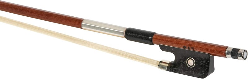 M MI & VI قوس فيولا من MI&VI AB-510 من خشب البرازيل لفيولات 11" مع ضفيرة من الأبنوس | تركيب فضي ثماني الأضلاع | متوازن جيدًا | خفيف الوزن | شعر حصان منغولي - موسيقى MIVI - Image 5