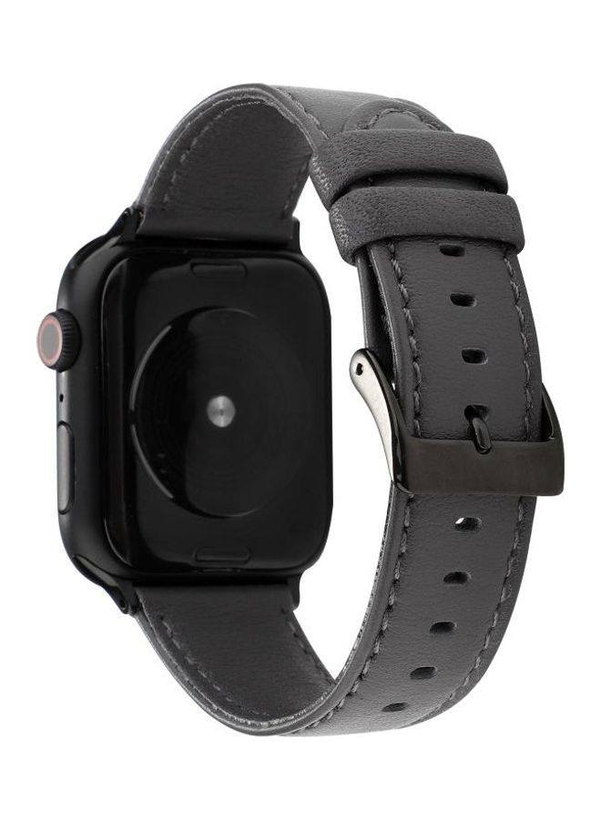 NIBEMINENT Ethnic Replacement Watchband For Apple Watch Series 1/2/3/4/5/6/7/SE 38-40-41mm Grey - Image 1
