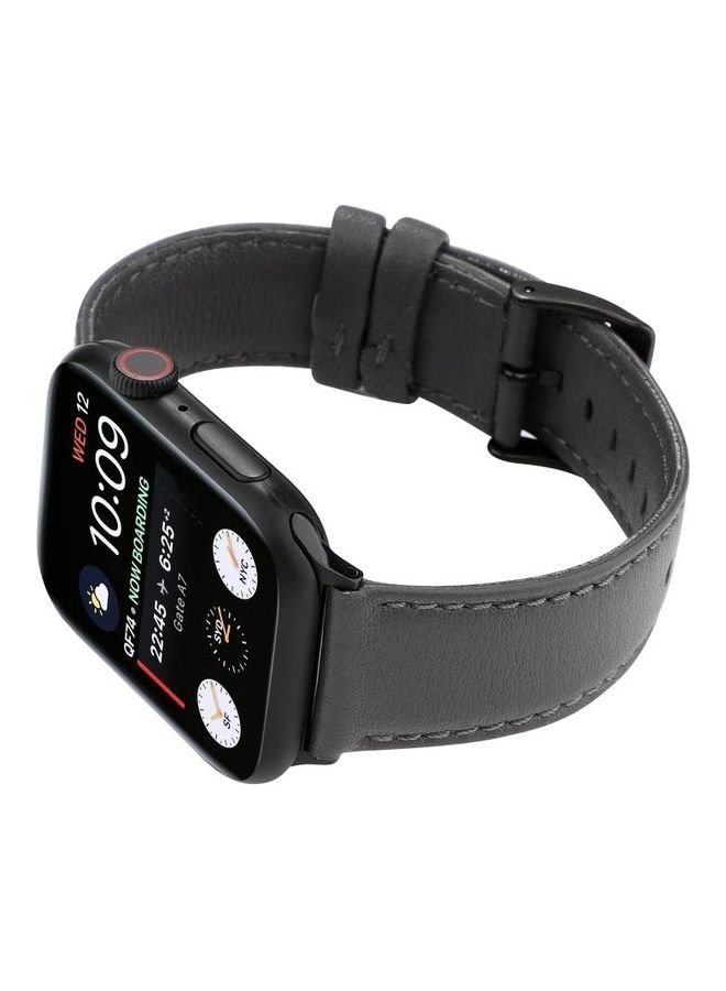 NIBEMINENT Ethnic Replacement Watchband For Apple Watch Series 1/2/3/4/5/6/7/SE 38-40-41mm Grey - Image 4