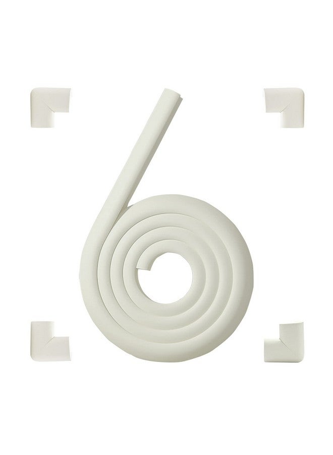 Fozobaiy Corner Guards, Milky White(4 Corner&6.5ft Safety Bumpers), FURNITURE_EDGE_BUMPER, Protects Babies from Sharp Furniture Corners - Image 1