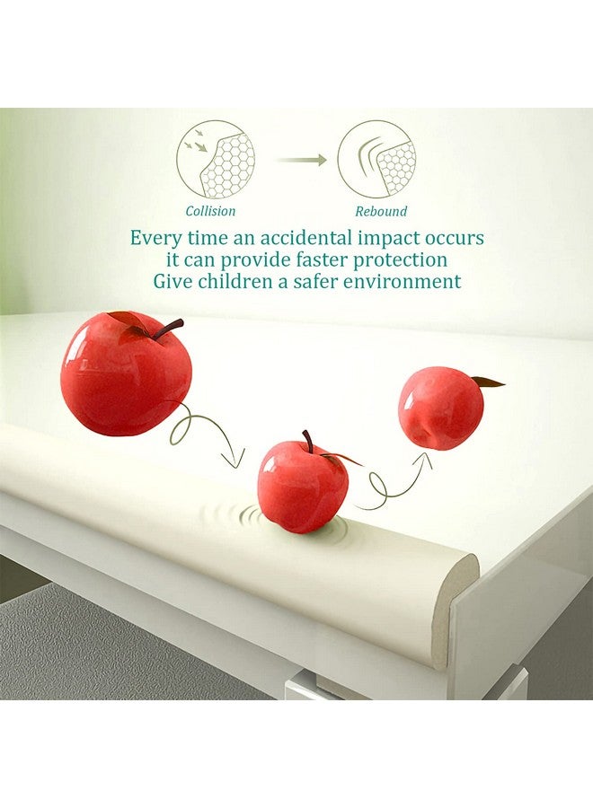 Fozobaiy Corner Guards, Milky White(4 Corner&6.5ft Safety Bumpers), FURNITURE_EDGE_BUMPER, Protects Babies from Sharp Furniture Corners - Image 3