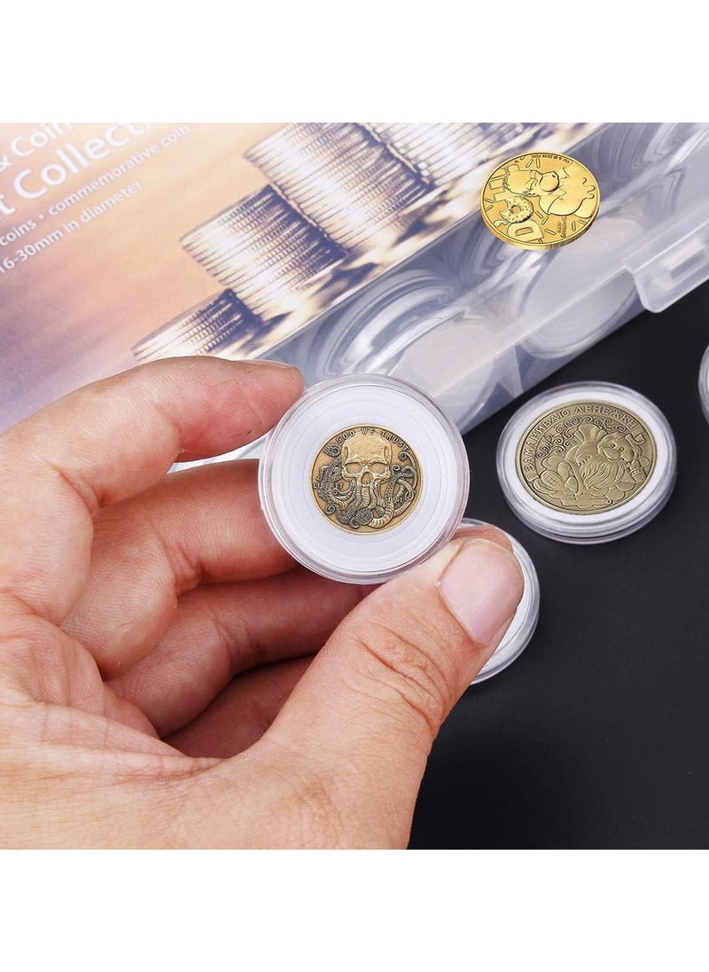 Bukela Commemorative Coin Protector Box, Coin Collection Storage Box, Coin Capsule and 100 Pieces Protective Gasket Coin Holder Box with Storage Box for Coin Collection Supplies, 30mm  - Image 3
