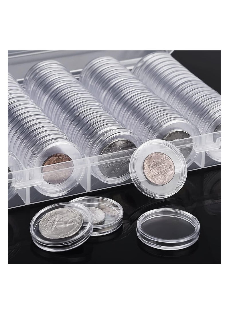 Bukela Commemorative Coin Protector Box, Coin Collection Storage Box, Coin Capsule and 100 Pieces Protective Gasket Coin Holder Box with Storage Box for Coin Collection Supplies, 30mm  - Image 2