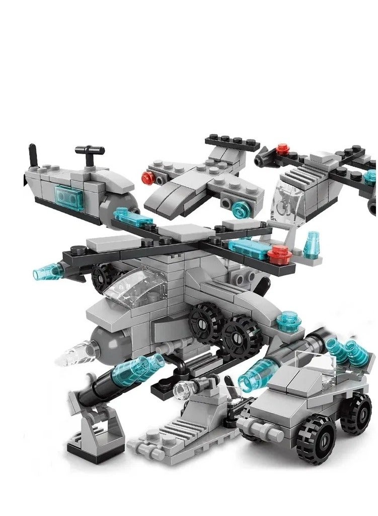 136-Piece Mini Special Forces 6-in-1 Building Block Toy - Image 3