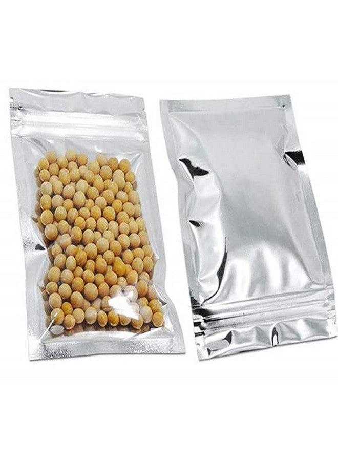 Deera Stand-Up Ziplock Reusable Airtight Polyester Storage Pouch- (Semi-Silver)(100mmX170mm)(Pack of 100) - Image 3