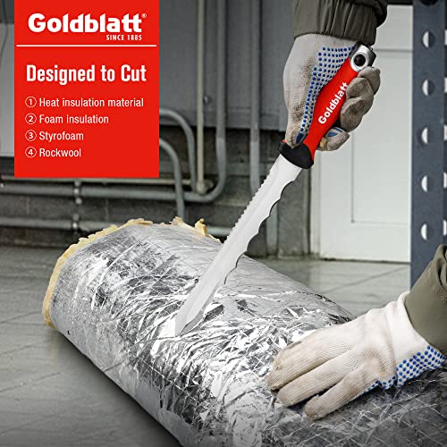 Goldblatt سكين عزل جولدبلات، شفرة من الفولاذ المقاوم للصدأ بطول 8 بوصات - أداة قطع عزل مزدوجة الحافة لقطع المواد الحرارية، الفوم - أداة قطع صخور الصوف لإصلاح العشب، سكين حديقة - Image 4