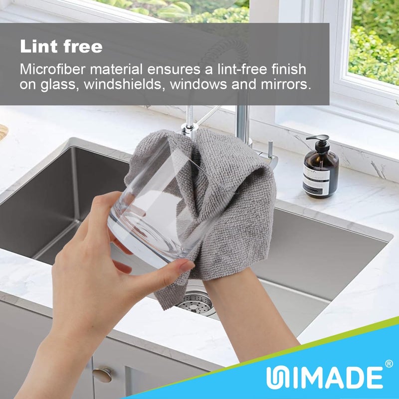 UNIMADE Microfiber Cleaning Cloth, 150 Pack Reusable Paper Towels Microfiber Towels for Cars Lint Free Washable Tissues Shop Rags with Dispenser Box for Home Kitchen Automotive, 11"x 9", Multicolor - Image 5