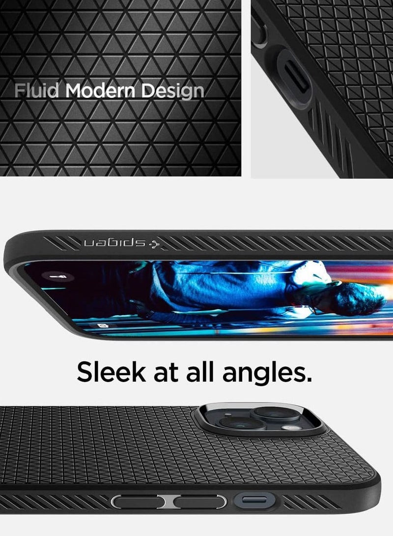 Spigen Liquid Air iPhone 14 Case Cover - Matte Black - Image 3