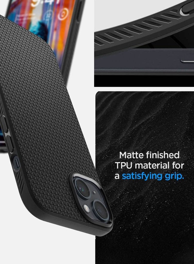 Spigen Liquid Air iPhone 14 Case Cover - Matte Black - Image 4