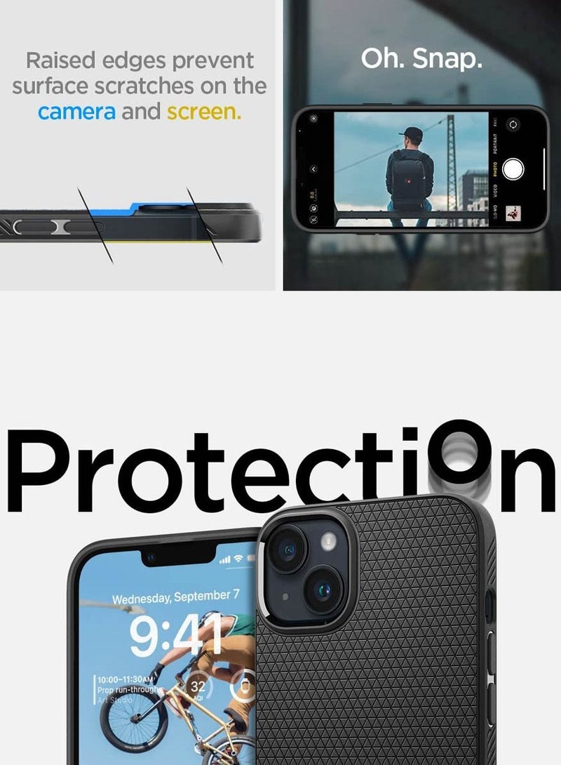 Spigen Liquid Air iPhone 14 Case Cover - Matte Black - Image 5