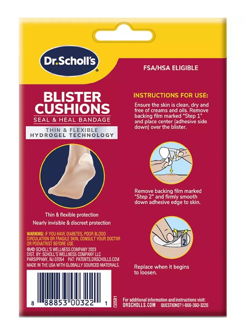 Dr. Scholl's وسادة ديراجيل للبثور تخفيف الألم الفوري وطوال اليوم 8 قطع - Image 2