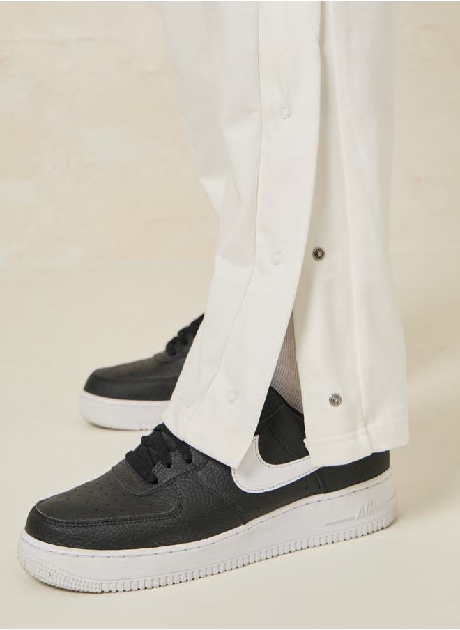 Styli - Oversized Straight Leg Jogger with Popper Button - Image 1