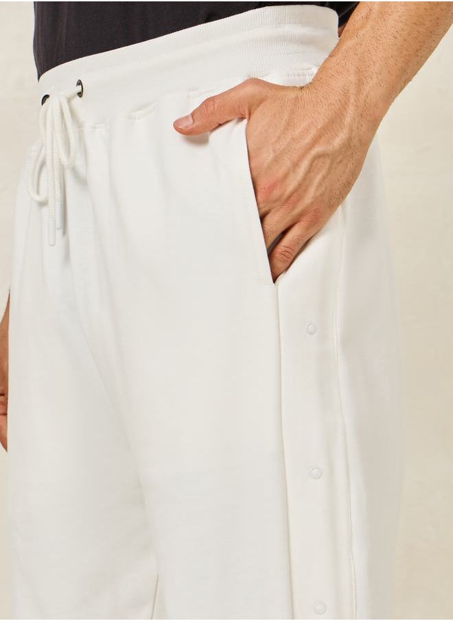 Styli - Oversized Straight Leg Jogger with Popper Button - Image 1