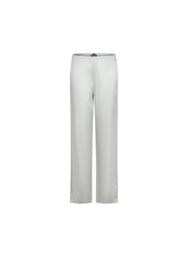 Zara [Premium Light Luxury] Women'S Minimalist Solid Color Casual Versatile Soft Comfortable Loose Elastic Waist Pants - Image 2