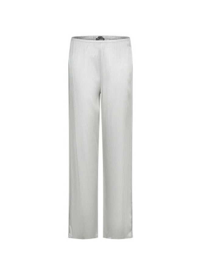 Zara [Premium Light Luxury] Women'S Minimalist Solid Color Casual Versatile Soft Comfortable Loose Elastic Waist Pants - Image 1
