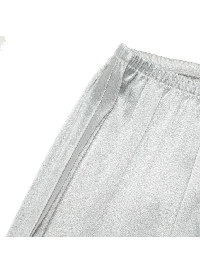 Zara [Premium Light Luxury] Women'S Minimalist Solid Color Casual Versatile Soft Comfortable Loose Elastic Waist Pants - Image 5