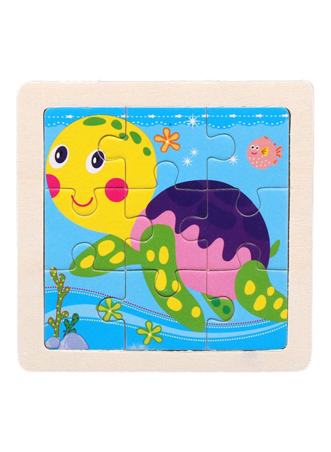 لعبة أحجية قطع تركيب الصور الخشبية بتصميم حيوان مكون من 9 قطع