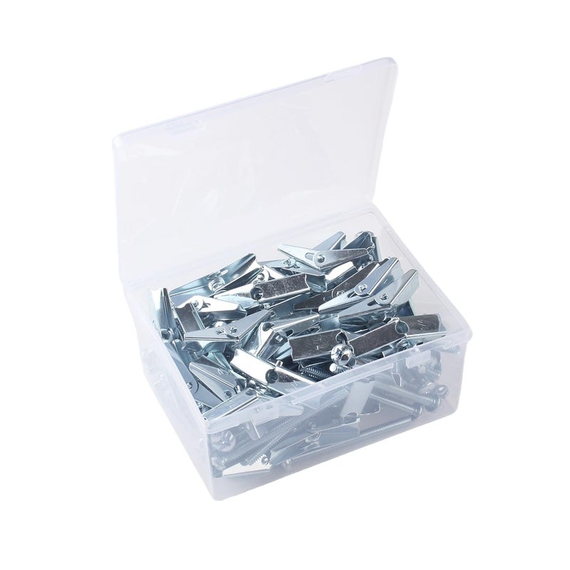 DELE 1/4X3-Inch Toggle Bolt and Wing Nut for Hanging Heavy Items on Drywall (60 Pack) - Image 1