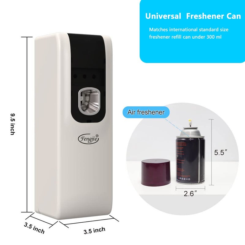 Fengjie جهاز توزيع رذاذ معطر هواء أوتوماتيكي، رذاذ معطر هواء FENGJIE - جهاز توزيع عطر مثبت على الحائط/مستقل للمنزل، الغرفة، المكتب، الفندق، إعادة تعبئة معطر هواء تجاري - Image 4