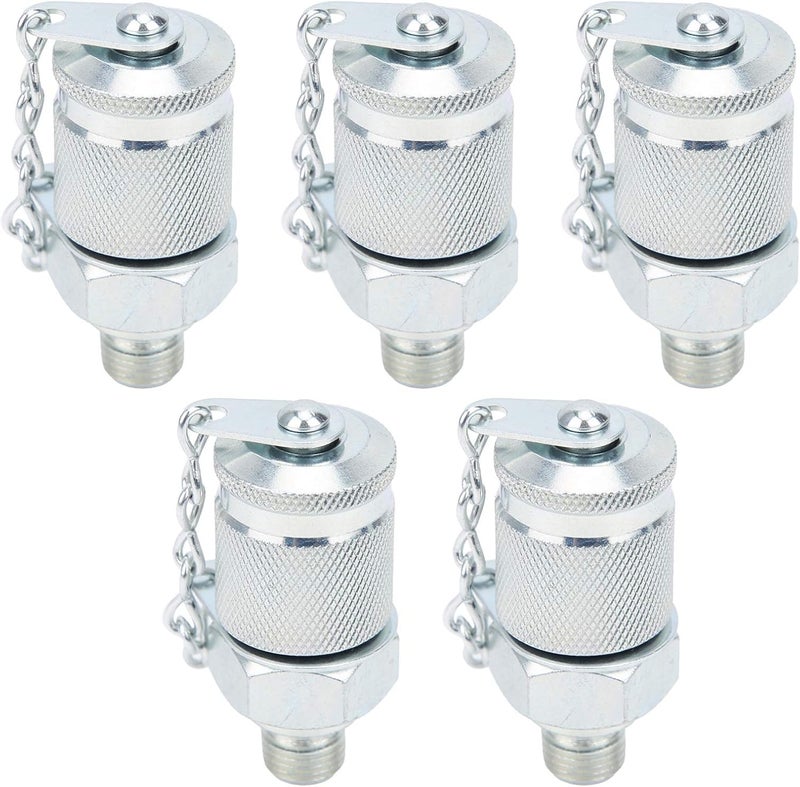 Hilitand 5Pcs Hydraulic Pressure Test Coupling Kit, Hydraulic Pressure Test Adapter, for PT/PPT Series Coupler(M10x1) - Image 1
