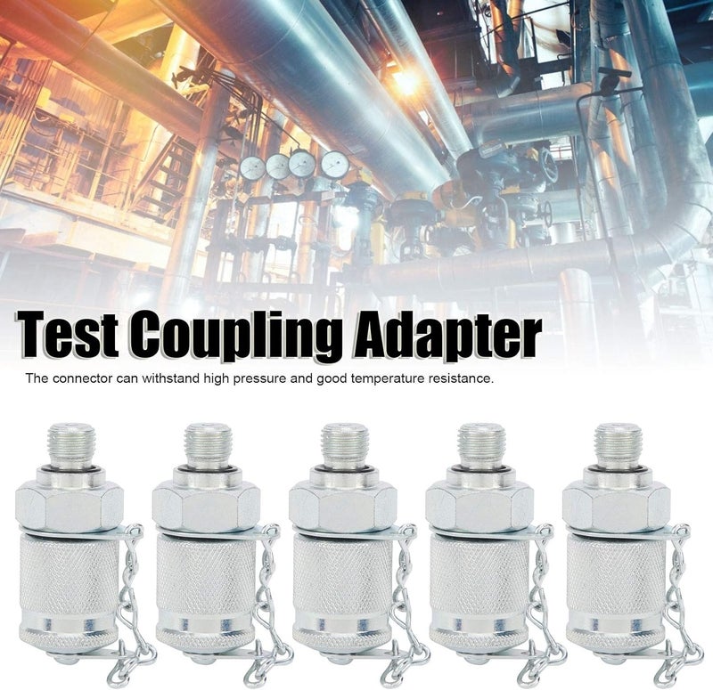 Hilitand 5Pcs Hydraulic Pressure Test Coupling Kit, Hydraulic Pressure Test Adapter, for PT/PPT Series Coupler(M10x1) - Image 5