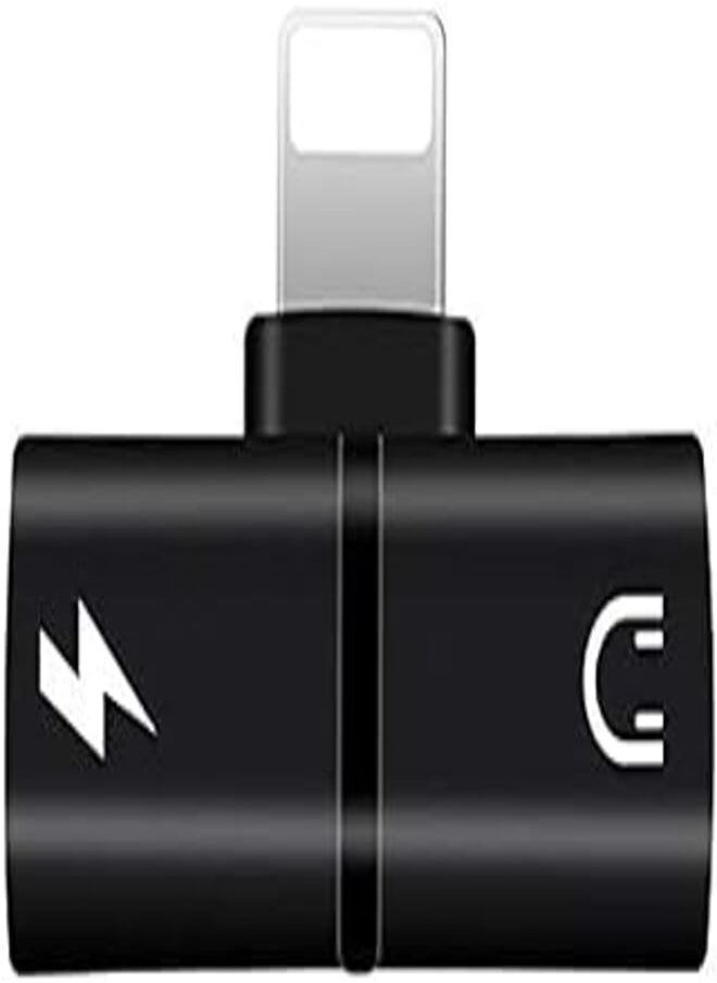 Generic - Double Lightning Headphone Audio and Charge Cable Adapter and Splitter for iPhone X, iPhone8/8 Plus, iPhone7/7Plus - Image 1