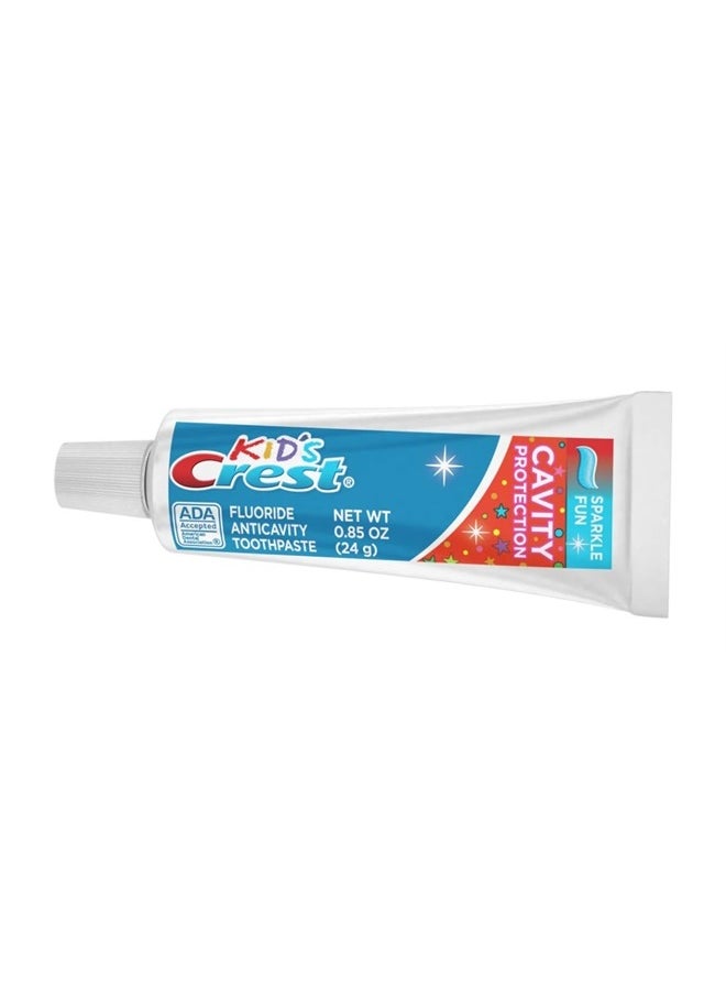 Crest Kid's Crest Cavity Protection Sparkle Fun Toothpaste .85 Ounce (12 Pack) | Sparkle Fun Flavor with Fluoride | Travel Size Anticavity Paste (B07NBR4LCB)  - Image 1