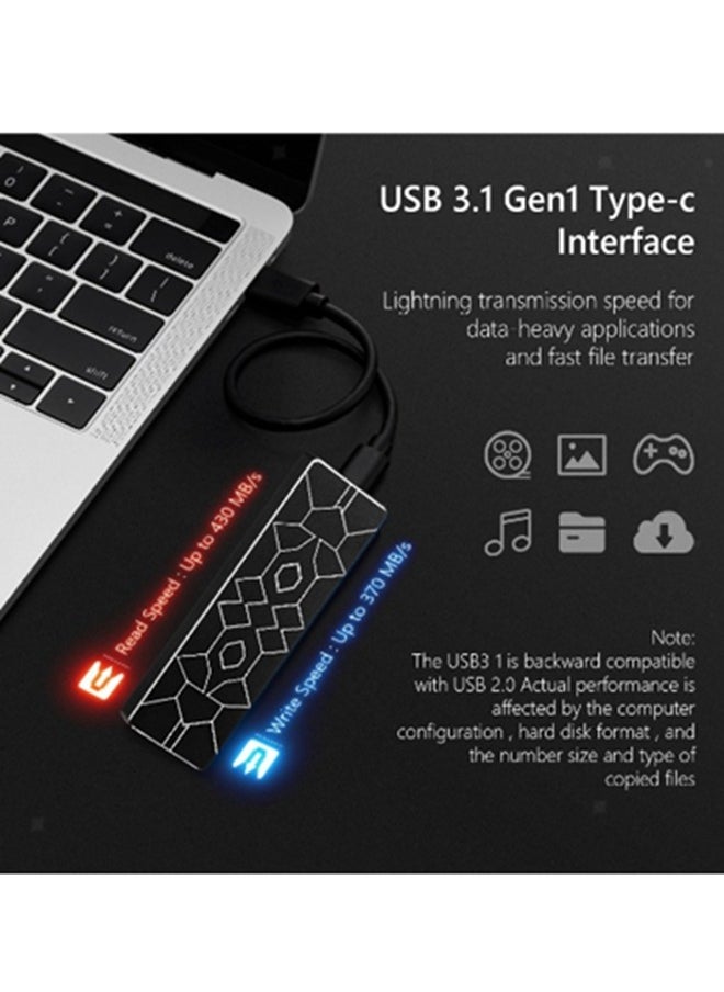 Generic - Portable SSD 1TB Mobile Solid State Drive Portable External Drive 3 in 1 Type-c 1000GB High Speed Hard Drive for PC Laptop Mac Data Storage and Transfer and Android Phone, Computers and Tablets - Image 1