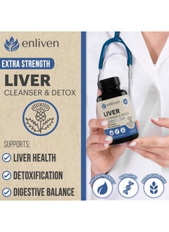 ENLIVEN enliven Liver Cleanse Detox & Repair Supplement | Supports Liver Health with Milk Thistle, Dandelion Artichoke | Non-GMO Fatty Liver Support - Men & Women | Made in The USA (60 Capsules)  - Image 2