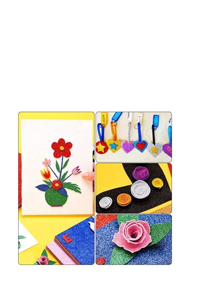 Terabyte 10 SHEETS EVA Glitter Foam sheet, And Different Sizes, Glitter Foam Sheet For Art And Craft, Multicolor.. (50x70cm, Pink) - Image 4