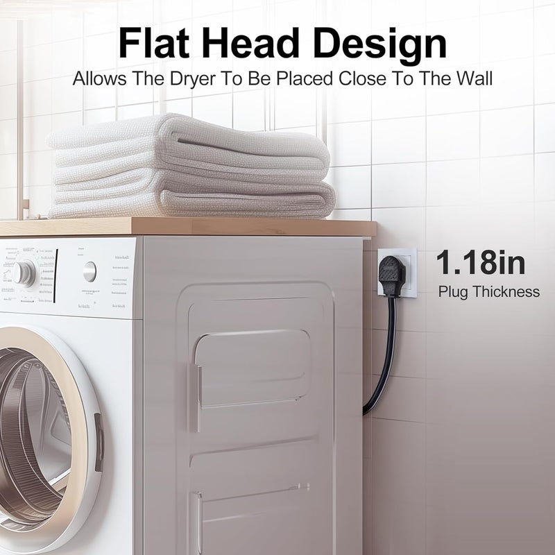 TOPDC 4 Prong Dryer Cord, 30 AMP Appliance Power Cord 5 Feet, Wires in 4 Colors with O Ring Terminal Connectors, Pure Copper Wire - Image 5