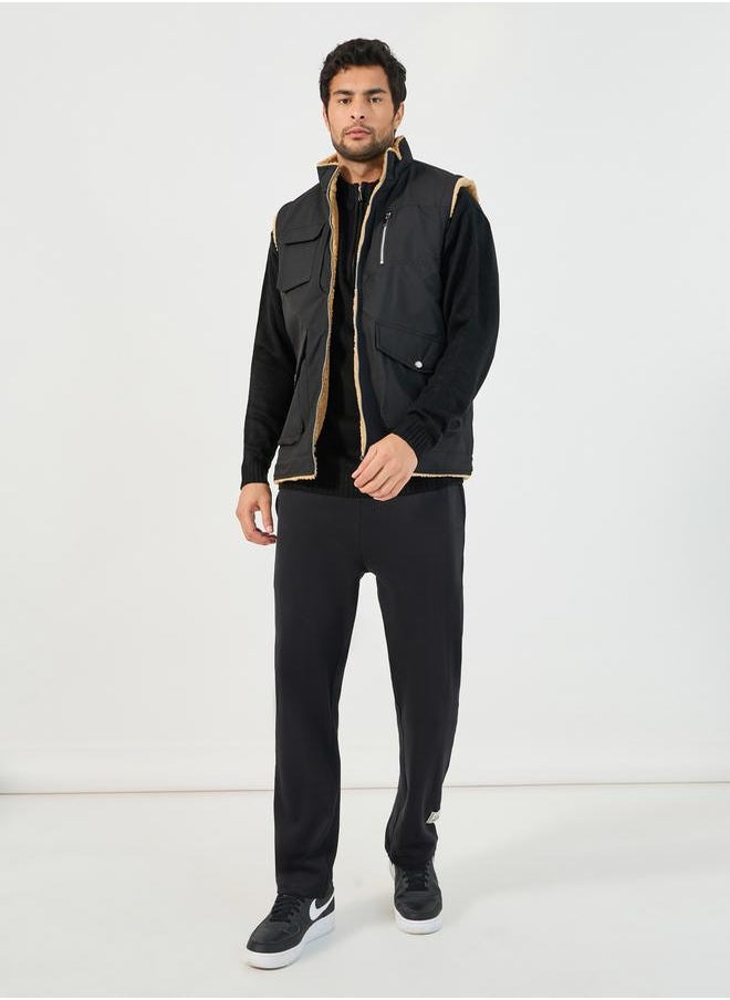 Styli - Warm Fleece Lined Gilet Jacket with Zip Detail - Image 1