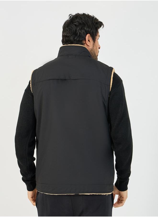 Styli - Warm Fleece Lined Gilet Jacket with Zip Detail - Image 1