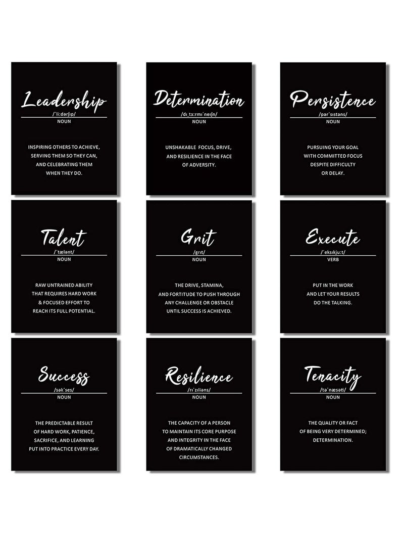 SYOSI - 9 Pieces Inspirational Phrases Wall Art Prints Motivational Sayings Quote Prints for Teens Adults Living Room Office Classroom College Decoration, Unframed, 8 x 10 Inch - Image 1