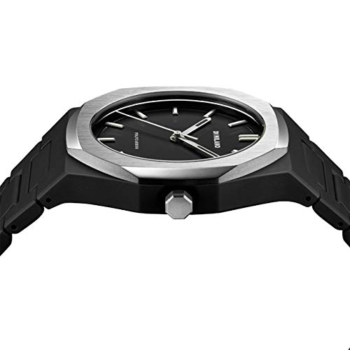 D1 Milano Polycarbon Unisex Luxury Watch, Polycarbonate Quartz Movement, Polycarbonate Strap, 50M Water Resistant Timepiece, Black Dial, 2 Years Warranty - PCBJ14 - Image 3