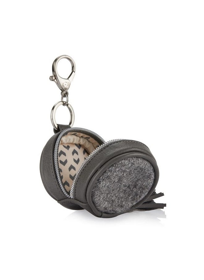 Itzy Ritzy Itzy Ritzy Pacifier Holder Case with Clip - Pacifier Case Includes Clasp to Easily Attach to a Diaper Bag or Purse, Measures 2.5" in Diameter and Holds 2 Pacifiers (Grayson)  - Image 3