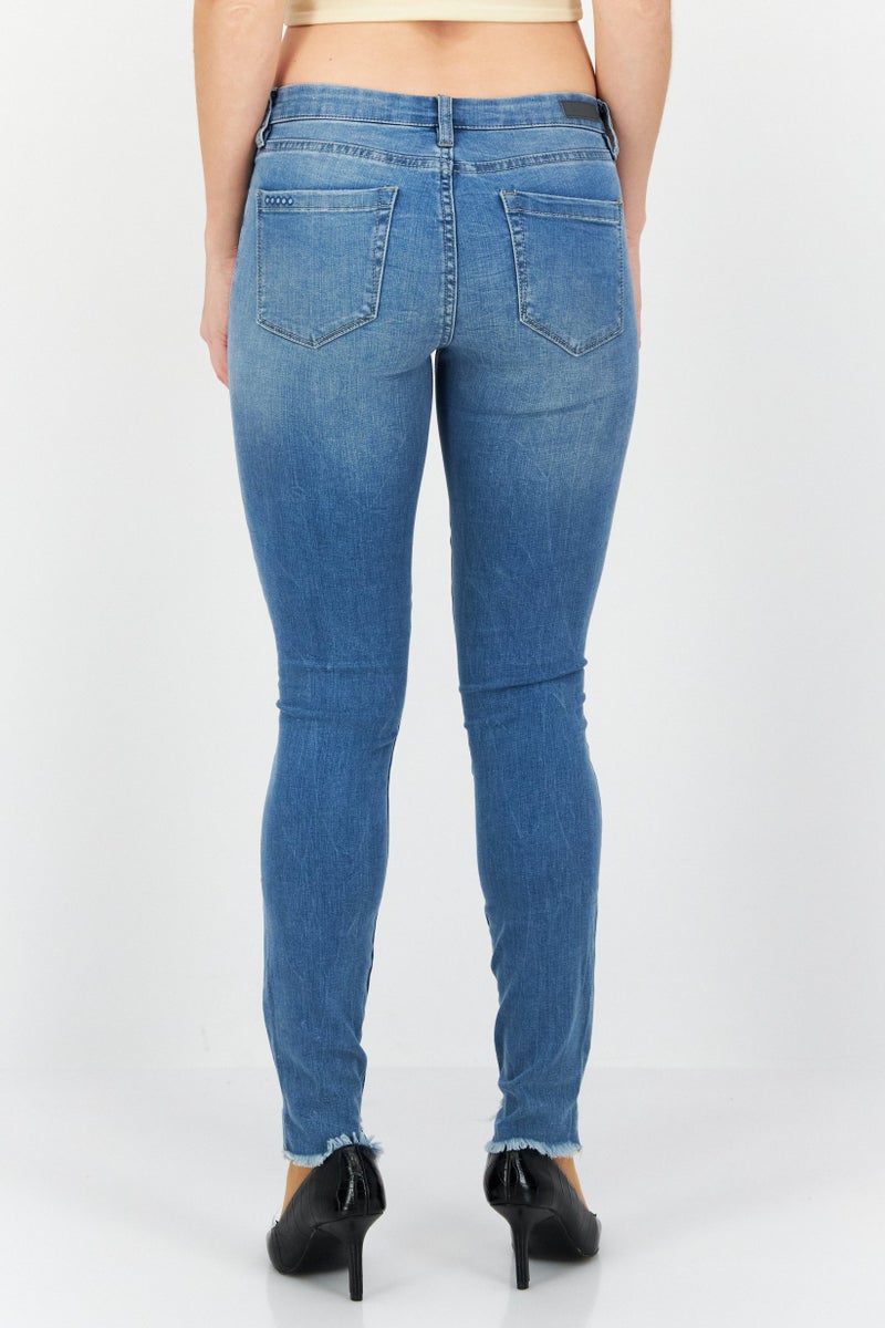 Blank NYC Women Regular Fit Washed Stretchable Jeans, Blue - Image 2