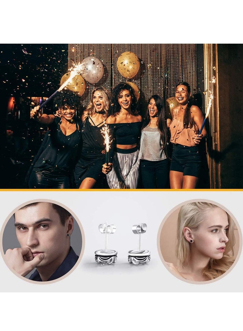 SYOSI 1024 قطعة من أغطية الأذن الخلفية، 10 أنماط من مشابك أغطية الأذن الخلفية على شكل رصاصة، أغطية الأذن الخلفية المصنوعة من المعدن والمطاط والبلاستيك على شكل فراشة، آمنة من أجل السلامة (1024 قطعة/512 زوجًا) - Image 3