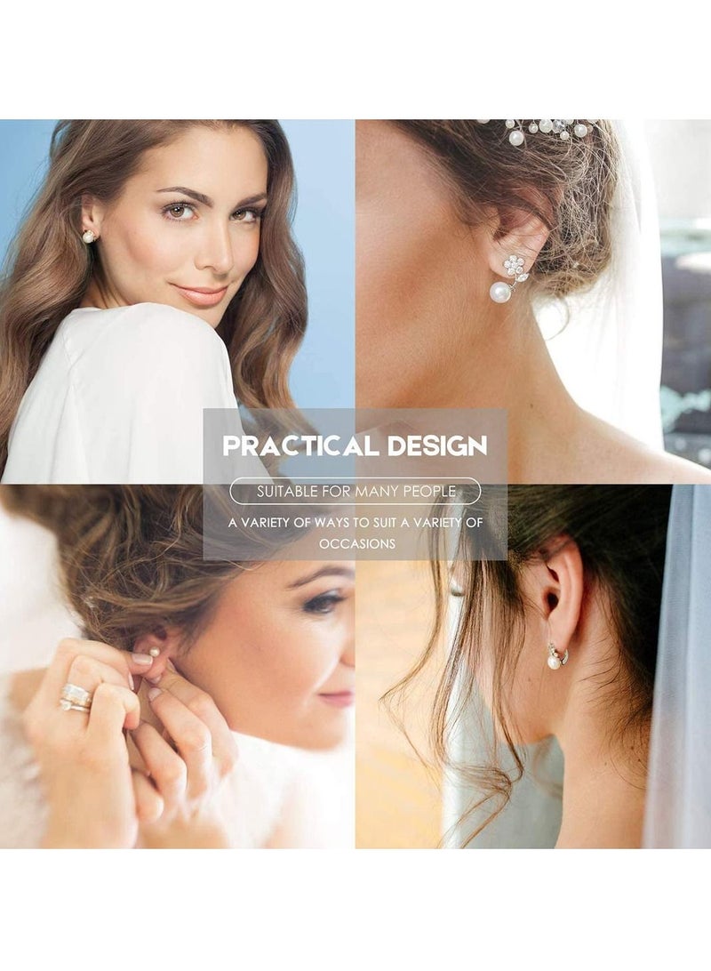 SYOSI 1024 قطعة من أغطية الأذن الخلفية، 10 أنماط من مشابك أغطية الأذن الخلفية على شكل رصاصة، أغطية الأذن الخلفية المصنوعة من المعدن والمطاط والبلاستيك على شكل فراشة، آمنة من أجل السلامة (1024 قطعة/512 زوجًا) - Image 4