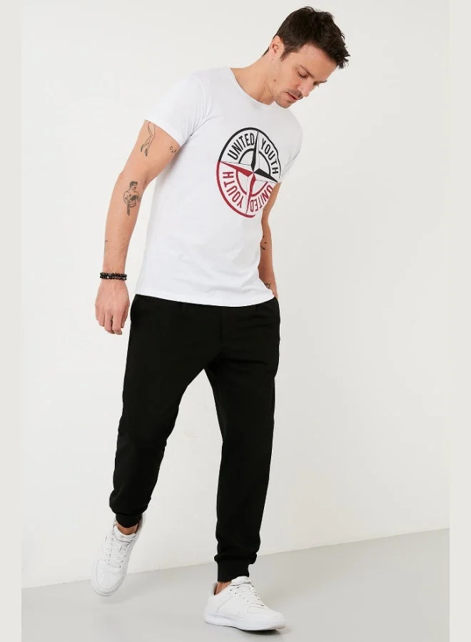 Buratti  Buratti Printed Crew Neck Cotton Slim Fit T Shirt Men's T SHIRT 541PUSULA for Men | Best Price UAE