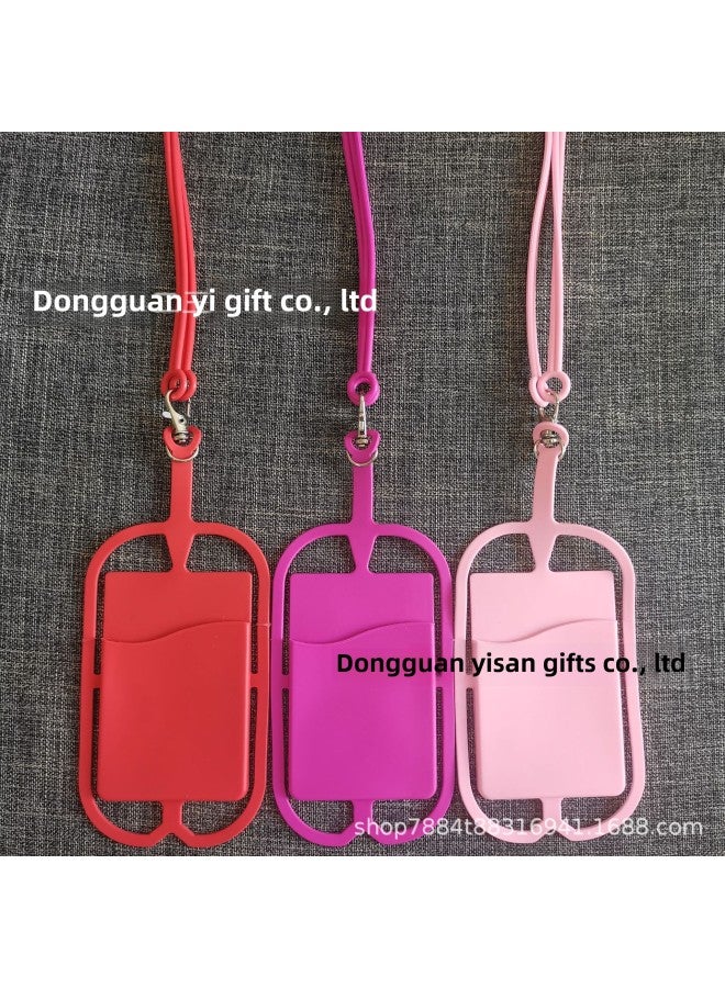 Direct Silicone Hanging Neck Card Set Mobile Phone Hanging Rope Card Bank Bus Card Card Card Can Be Printed LOGO-Color:Single Bag-light Gray  - Image 4