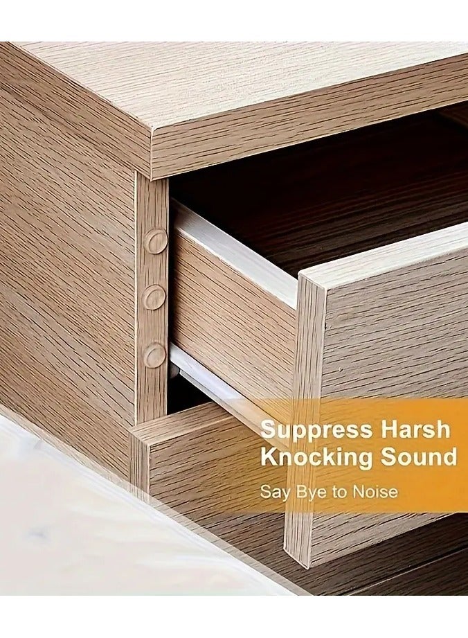 Goolsky 100 قطعة من واقيات أبواب الخزائن السيليكون - لاصق قوي، وسادات تخفيف الضوضاء للأثاث، ملصقات شفافة مضادة للاصطدام للاستخدام المنزلي - Image 2