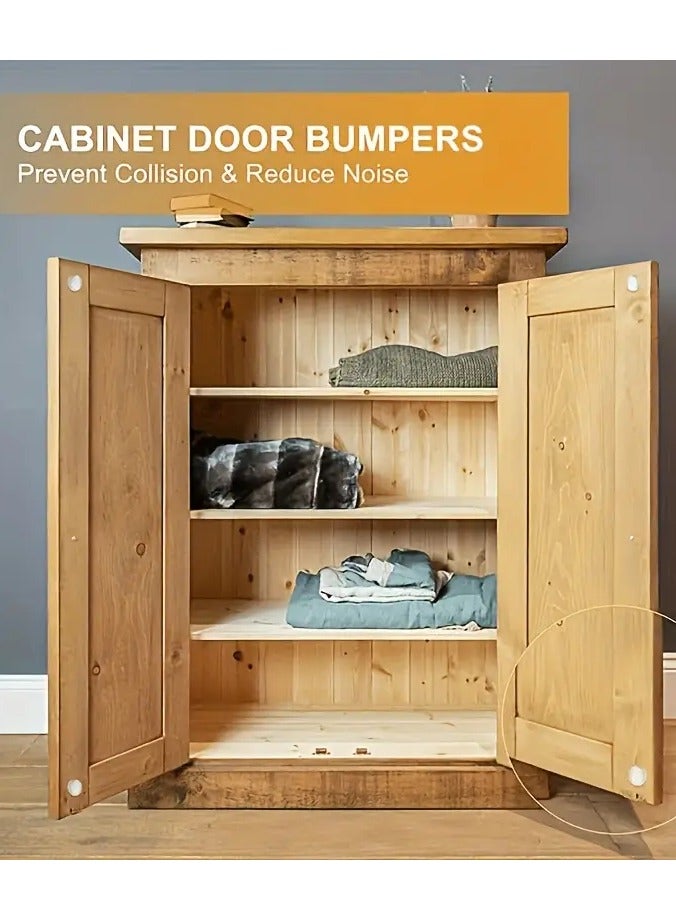 Goolsky 100 قطعة من واقيات أبواب الخزائن السيليكون - لاصق قوي، وسادات تخفيف الضوضاء للأثاث، ملصقات شفافة مضادة للاصطدام للاستخدام المنزلي - Image 4